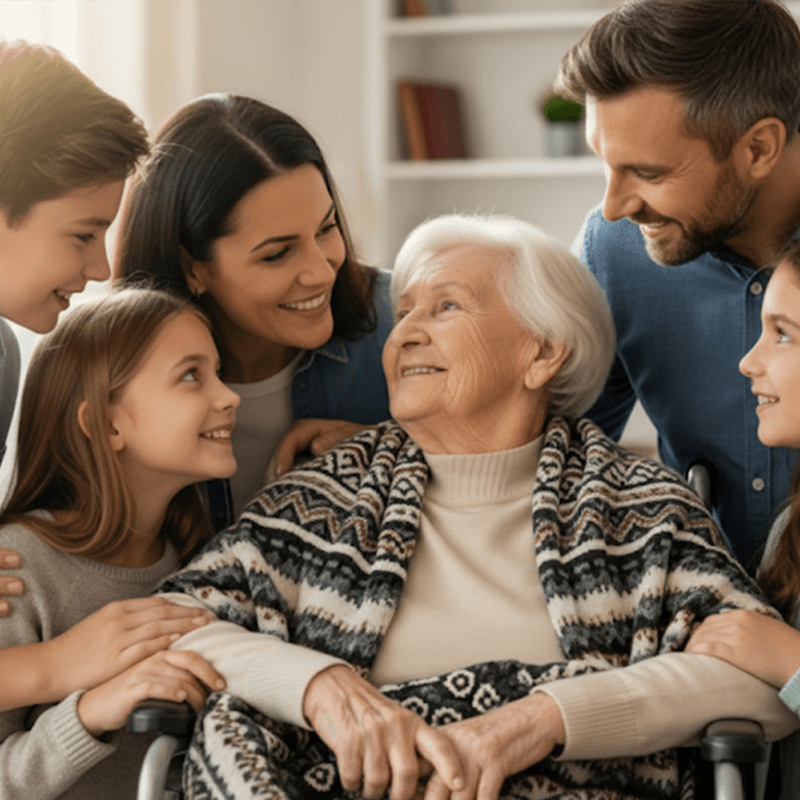 A modern home with a smaller home inside of it.